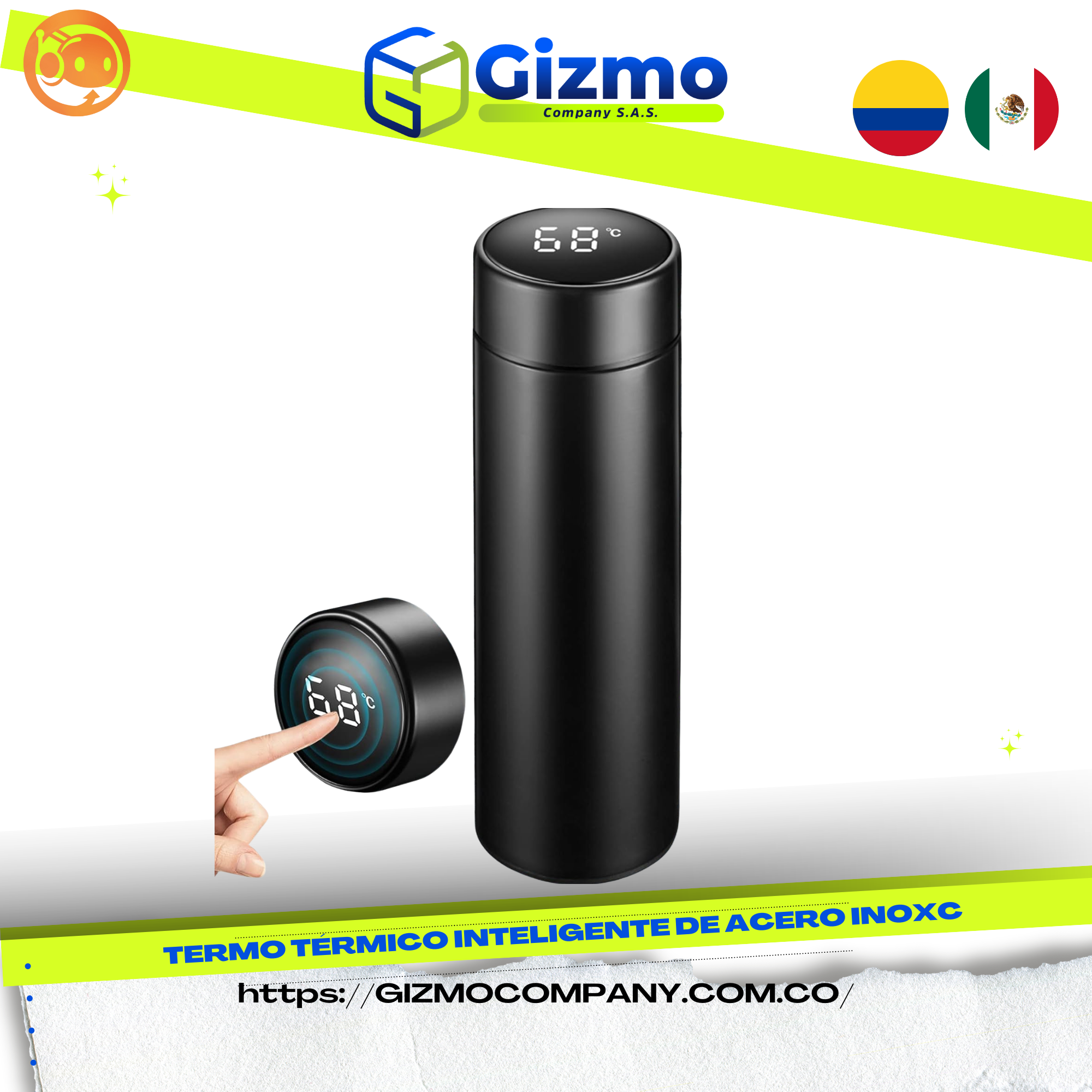 Termo Térmico Inteligente de Acero Inoxc